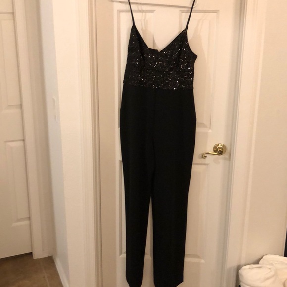 eliza j sequin jumpsuit